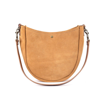 CELESTE LEATHER HOBO BAG - DESERT SUEDE