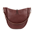 CELESTE LEATHER HOBO BAG - LARGE - MERLOT