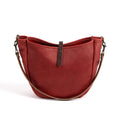 CELESTE LEATHER HOBO BAG - MEDIUM - GARNET RED