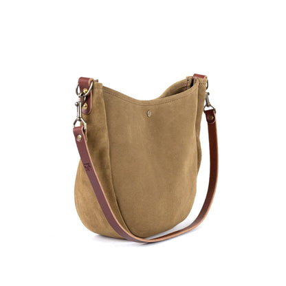 CELESTE LEATHER HOBO BAG - PISTACHIO SUEDE