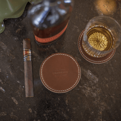 LEATHER COASTER SET