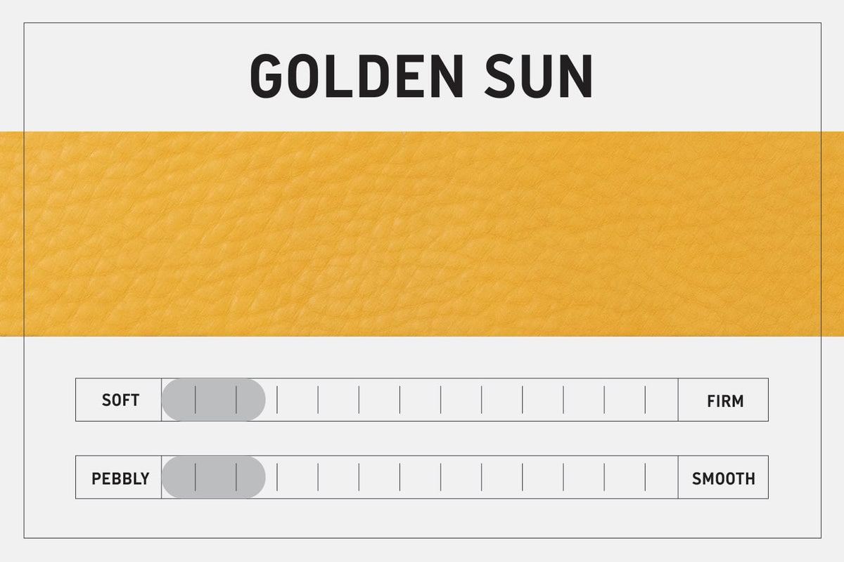 LEATHER BUCKET BAG - SMALL - GOLDEN SUN
