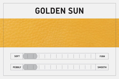 LEATHER BUCKET BAG - LARGE - GOLDEN SUN