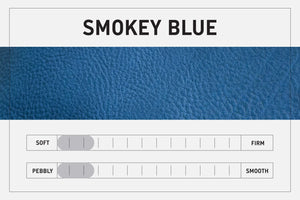 AVERY LEATHER TOTE BAG - SLIM LARGE - SMOKEY BLUE