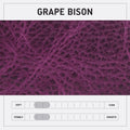LEATHER TOP ZIPPERED POUCH - SMALL - GRAPE BISON