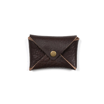 ENVELOPE SNAP LEATHER CARD WALLET