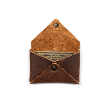 ENVELOPE SNAP LEATHER CARD WALLET