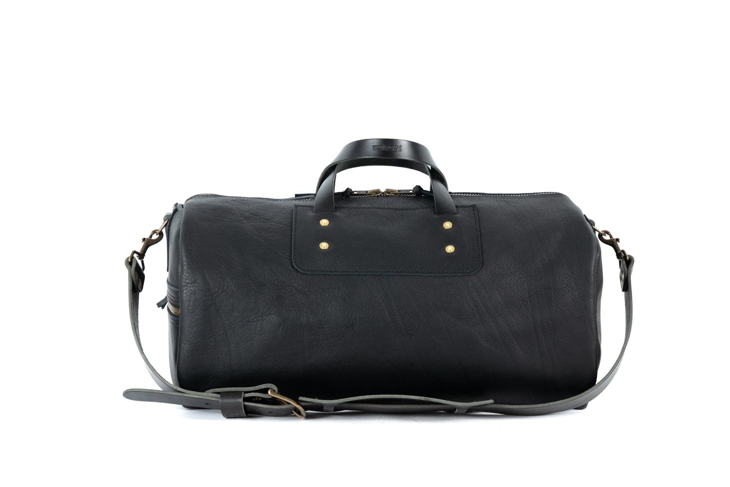 EXPEDITION LEATHER DUFFLE BAG - WEEKENDER - BLACK