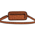 LEATHER FANNY PACK / LEATHER WAIST BAG - COGNAC BISON