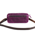 LEATHER FANNY PACK / LEATHER WAIST BAG - DELUXE - GRAPE BISON