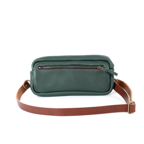 LEATHER FANNY PACK LEATHER WAIST BAG FOREST GREEN – Go Forth