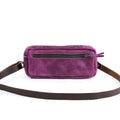 LEATHER FANNY PACK / LEATHER WAIST BAG - GRAPE BISON