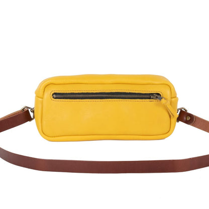 LEATHER FANNY PACK / LEATHER WAIST BAG - GOLDEN SUN