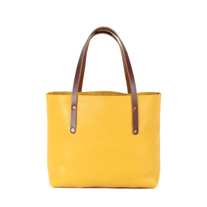 AVERY LEATHER TOTE BAG - LARGE - GOLDEN SUN