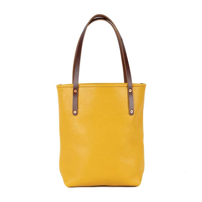 AVERY LEATHER TOTE BAG - SLIM LARGE - GOLDEN SUN