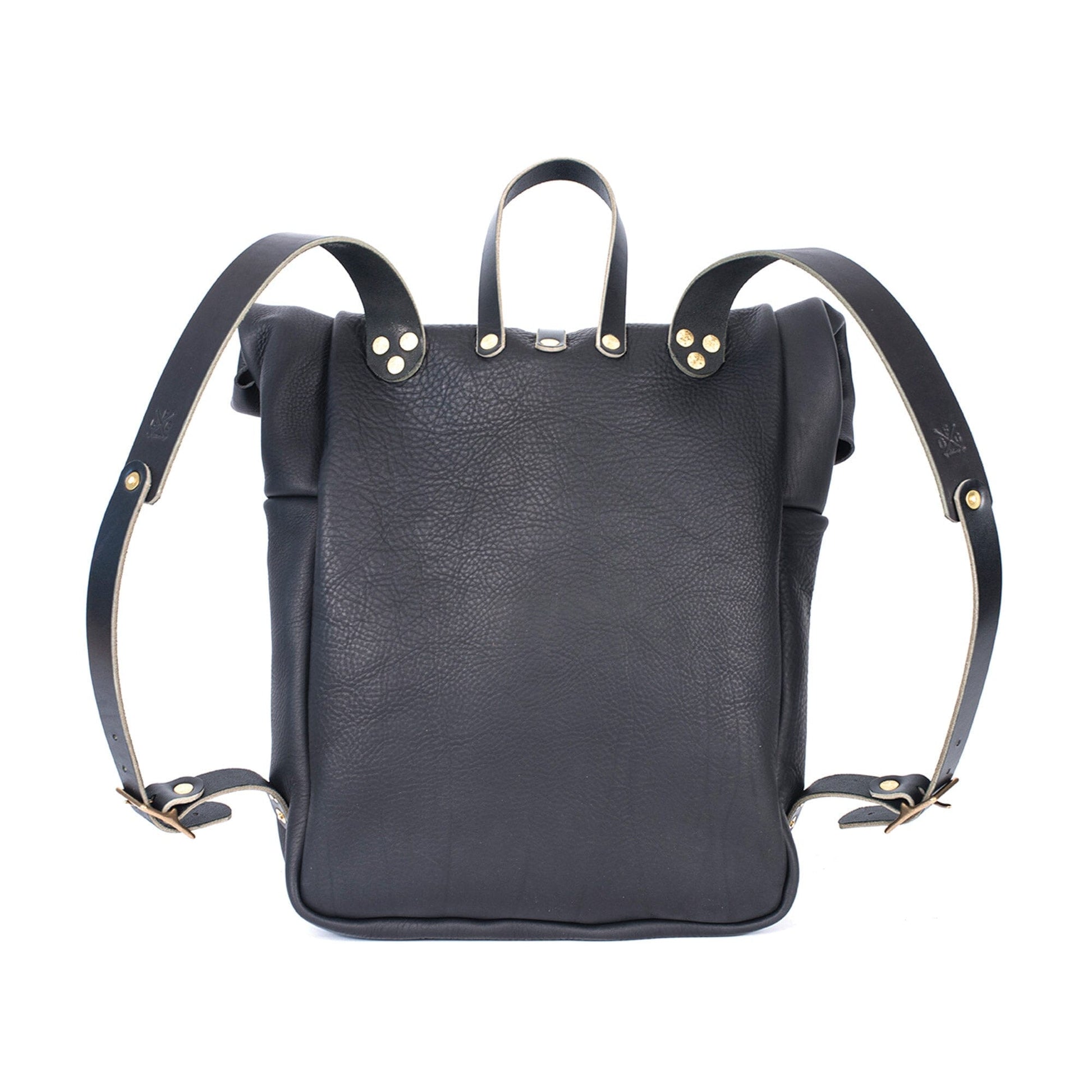 black leather rolltop backpack GRANT LEATHER ROLL TOP RUCKSACK BACKPACK – Go Forth Goods ®