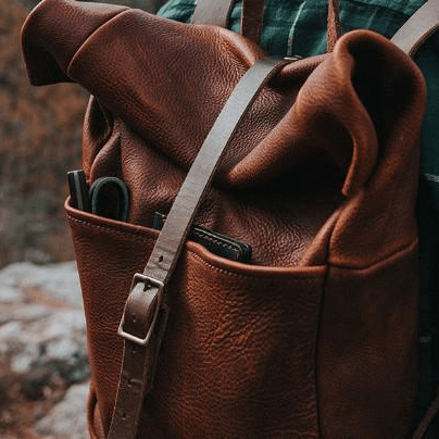 best roll top leather backpack GRANT LEATHER ROLL TOP RUCKSACK BACKPACK – Go Forth Goods ®