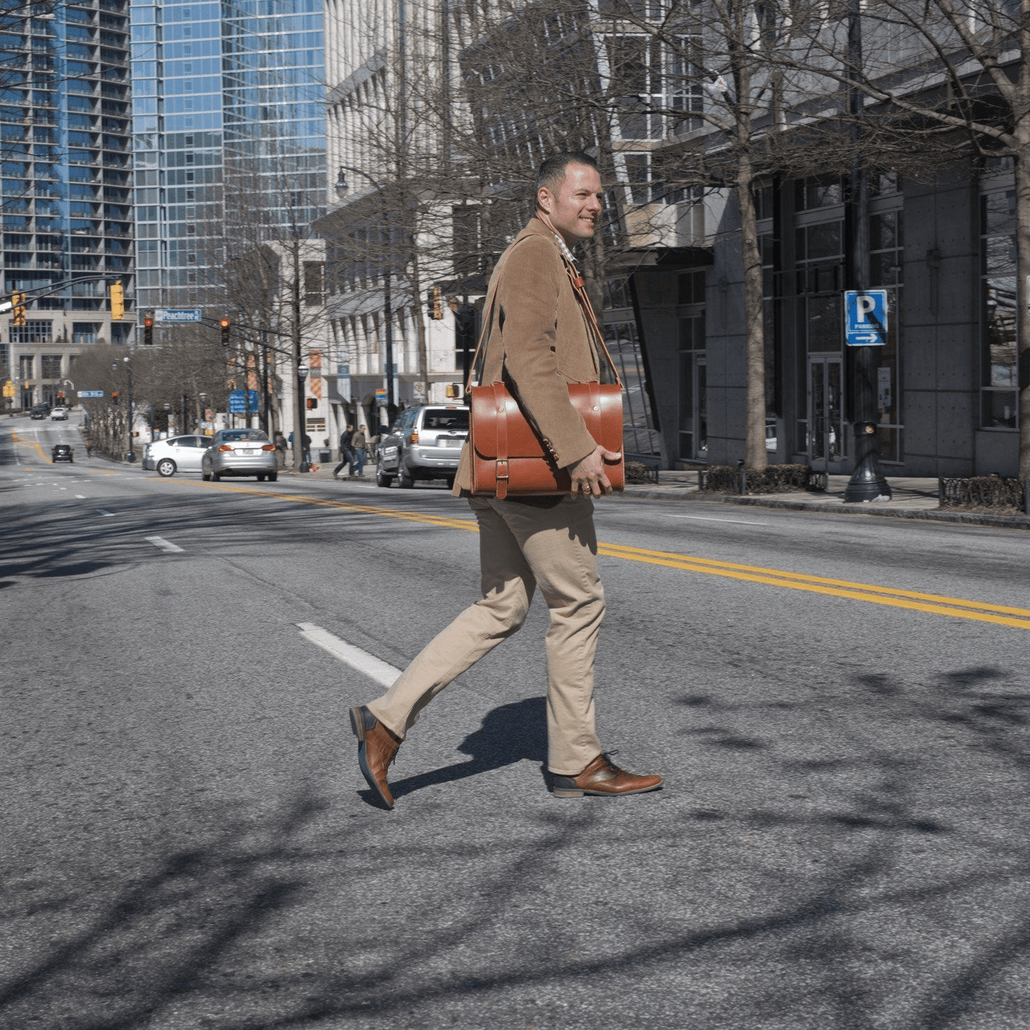 COOPER SATCHEL LEATHER SATCHEL BRIEFCASE