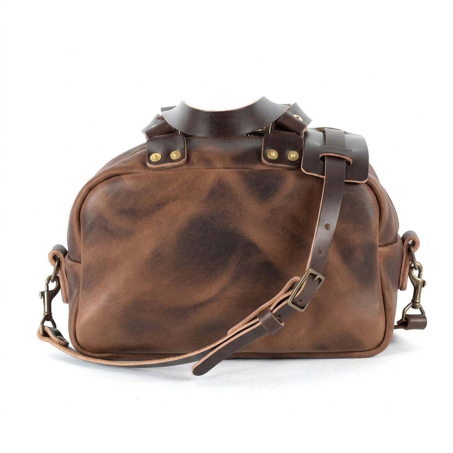 HOFFMAN LEATHER CROSSBODY BAG - RUSTIC PECAN