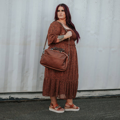 HOFFMAN LEATHER CROSSBODY BAG - LARGE - DELUXE