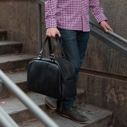 HOFFMAN LEATHER WEEKENDER DUFFLE BAG - IN STOCK