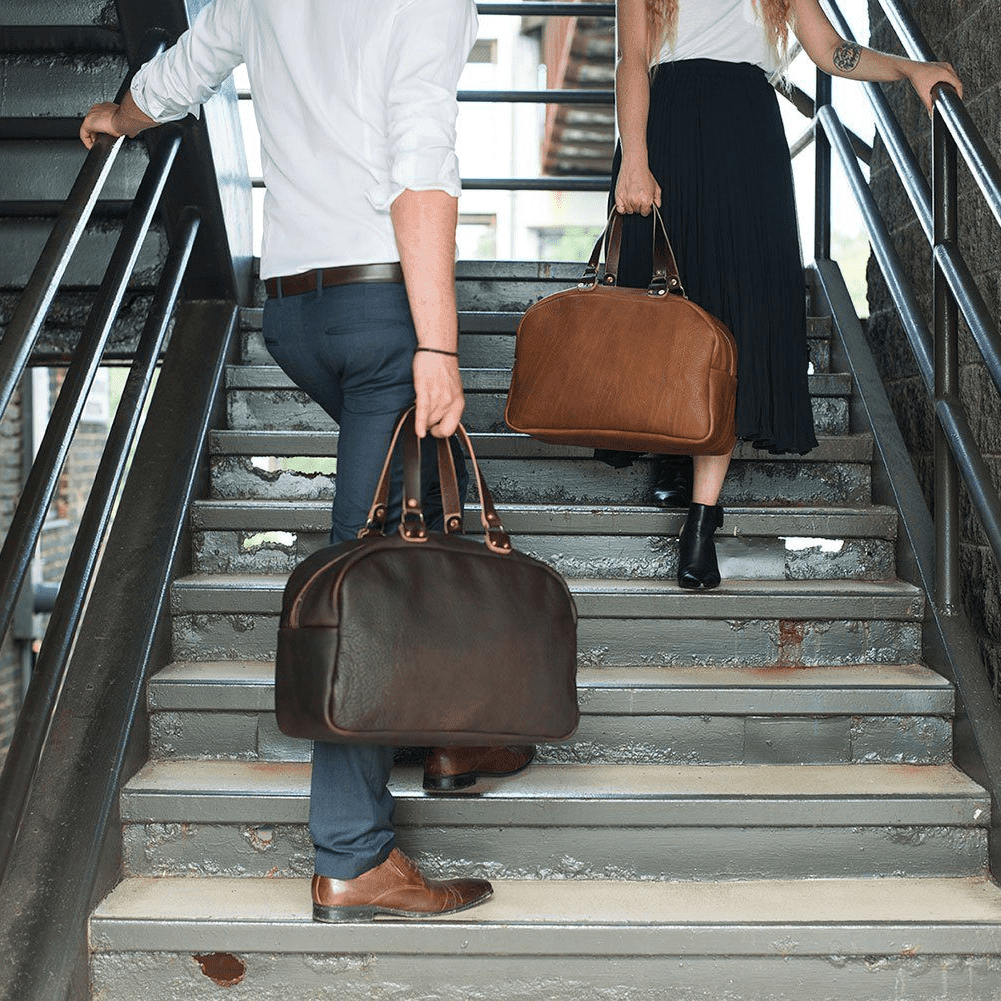 HOFFMAN LEATHER WEEKENDER DUFFLE BAG - IN STOCK