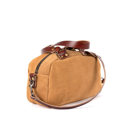 HOFFMAN LEATHER CROSSBODY BAG - DESERT SUEDE