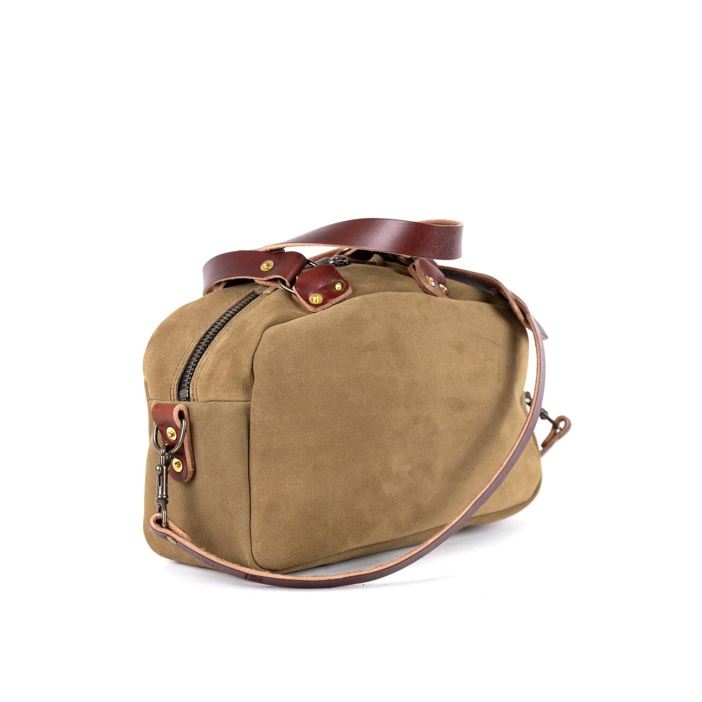 HOFFMAN LEATHER CROSSBODY BAG - PISTACHIO SUEDE