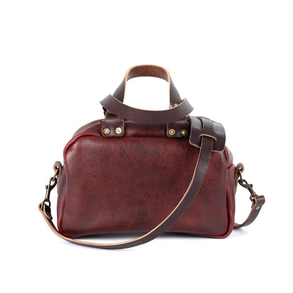 HOFFMAN LEATHER CROSSBODY BAG - WINE BISON