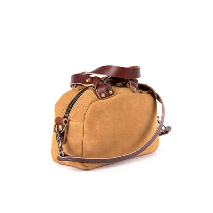 HOFFMAN LEATHER CROSSBODY BAG - MINI - DESERT SUEDE