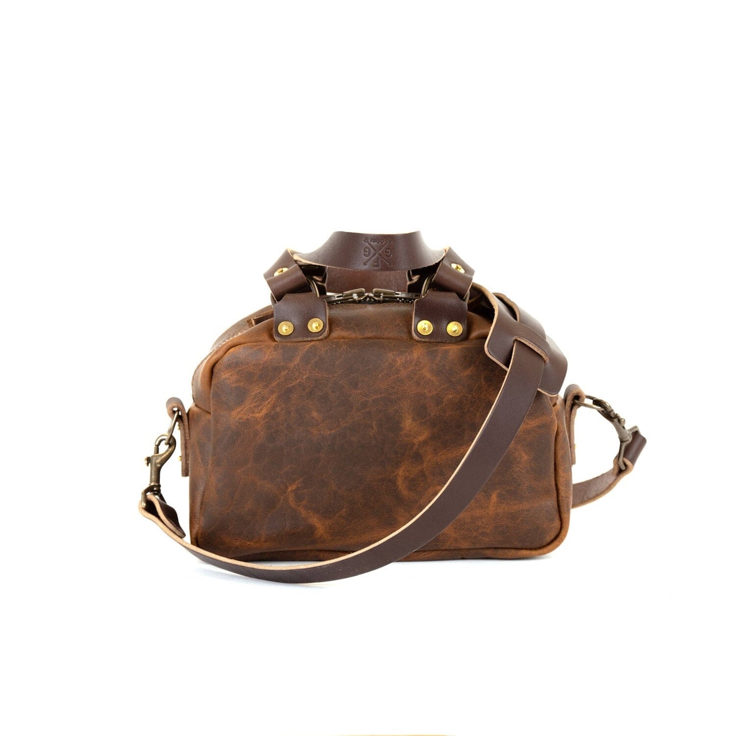 HOFFMAN LEATHER CROSSBODY BAG - MINI - HICKORY BISON