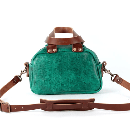 HOFFMAN LEATHER CROSSBODY BAG - MINI - PINE GREEN BISON
