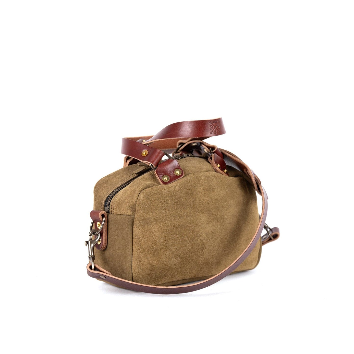 HOFFMAN LEATHER CROSSBODY BAG - MINI - PISTACHIO SUEDE