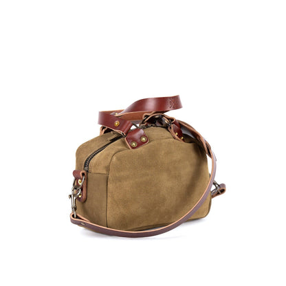 HOFFMAN LEATHER CROSSBODY BAG - MINI - PISTACHIO SUEDE