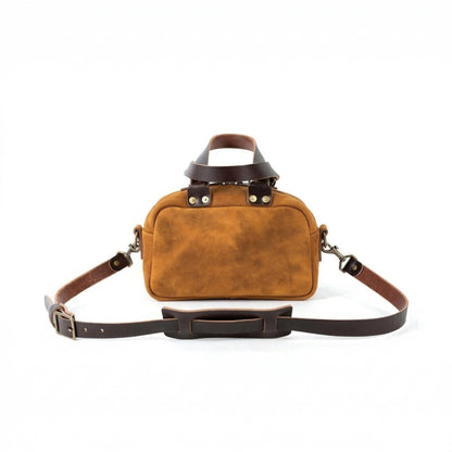 HOFFMAN LEATHER CROSSBODY BAG - MINI - TOBACCO