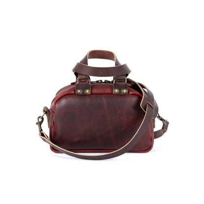 HOFFMAN LEATHER CROSSBODY BAG - MINI - WINE BISON - IN STOCK