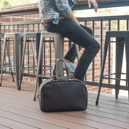 HOFFMAN LEATHER WEEKENDER DUFFLE BAG - IN STOCK