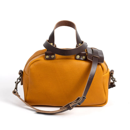 HOFFMAN LEATHER CROSSBODY BAG - MUSTARD YELLOW