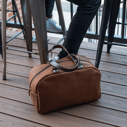 HOFFMAN LEATHER WEEKENDER DUFFLE BAG - IN STOCK