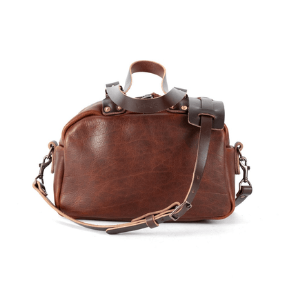 HOFFMAN LEATHER CROSSBODY BAG - WHISKY BISON