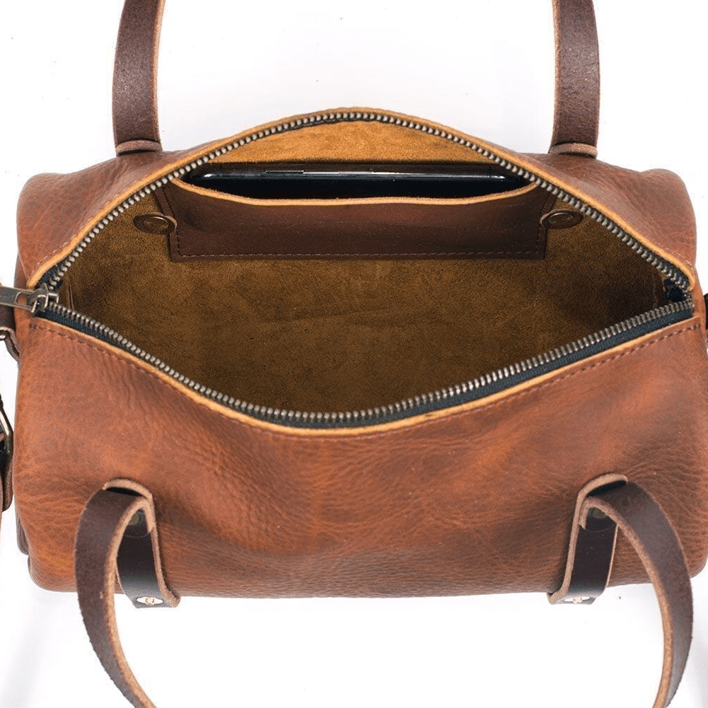 JANE LEATHER CROSSBODY - TOBACCO