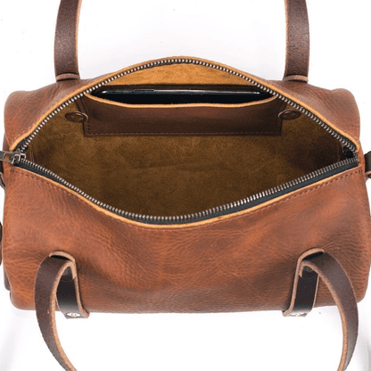 JANE LEATHER CROSSBODY - LEAD GRAY