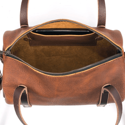 JANE LEATHER CROSSBODY - RUSTIC PECAN