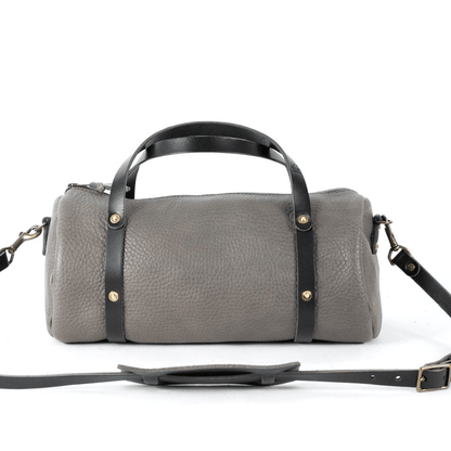 JANE LEATHER CROSSBODY - LARGE - LEAD GRAY