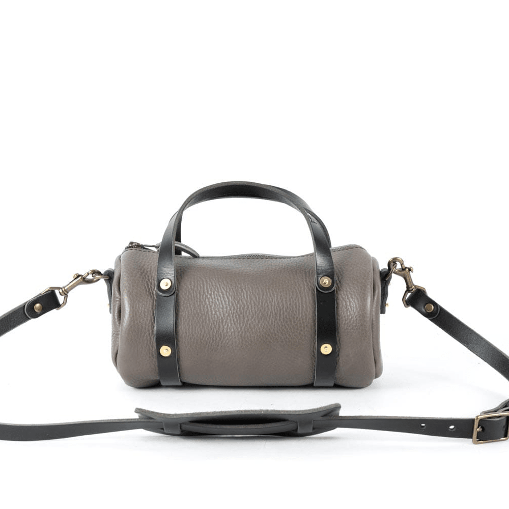 JANE LEATHER CROSSBODY - SMALL - LEAD GRAY
