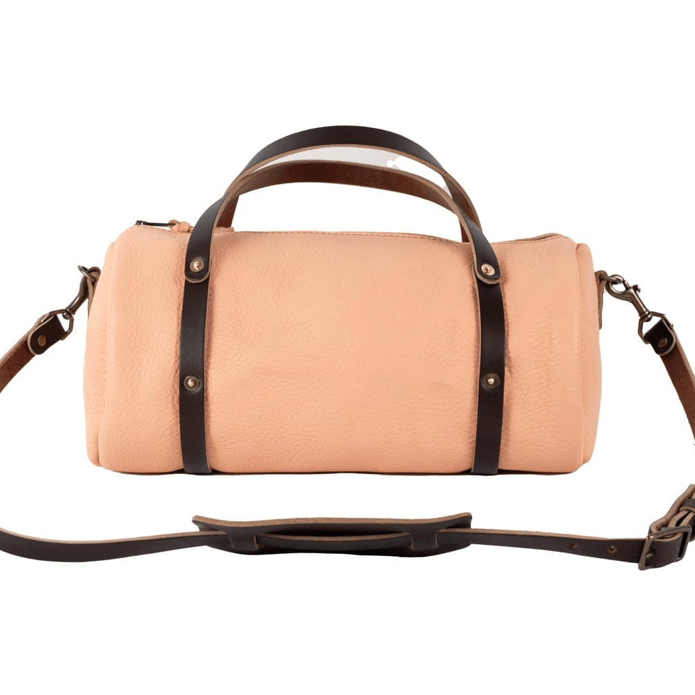 JANE LEATHER CROSSBODY - LARGE - PEACH FUZZ