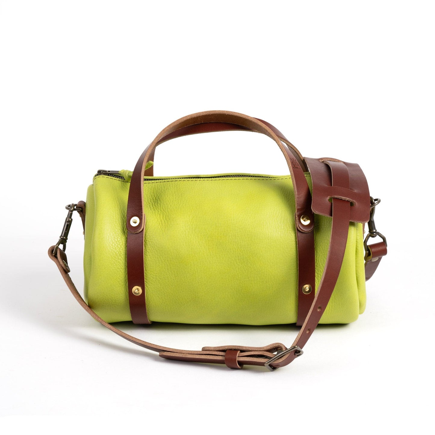 JANE LEATHER CROSSBODY - LIME GREEN