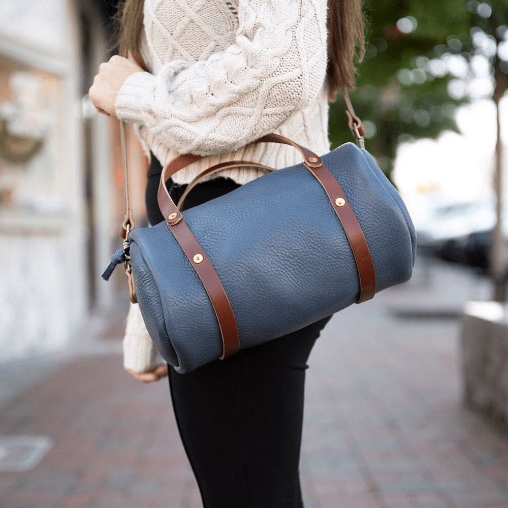 JANE LEATHER CROSSBODY - SMOKEY BLUE