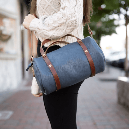 JANE LEATHER CROSSBODY - SMOKEY BLUE