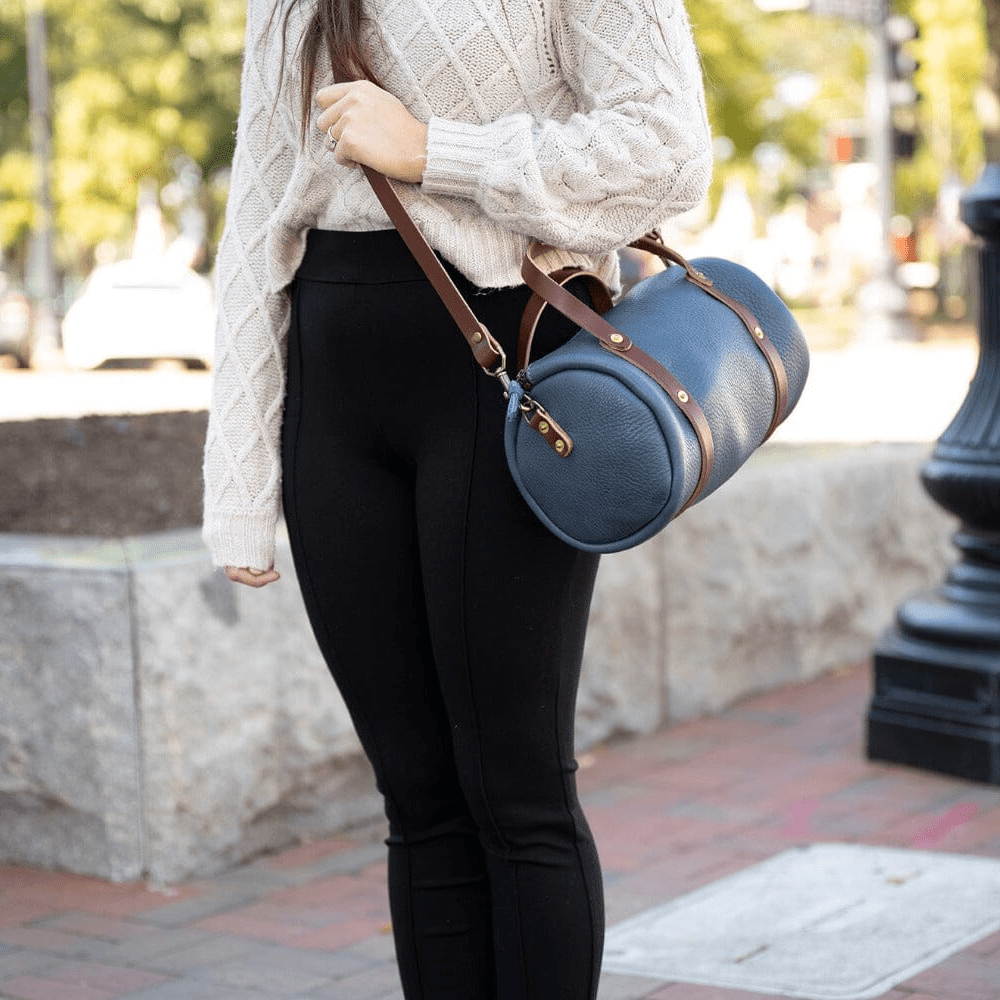 JANE LEATHER CROSSBODY - SMOKEY BLUE